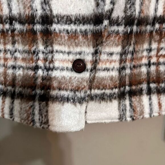 Greylin Chestnut Brown Dasia Brushed Plaid Moto Jacket - Picture 5 of 7